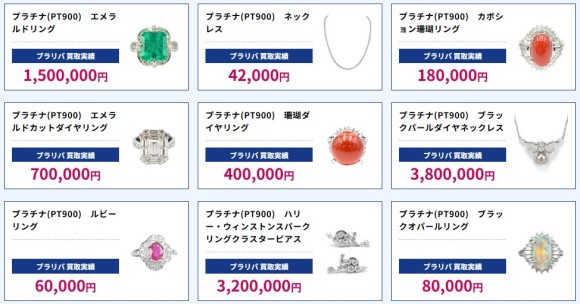 金や貴金属の値段